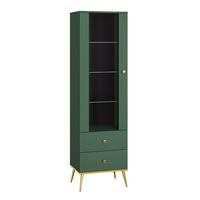 VITRINE Thalia Grün - Grün, Holzwerkstoff (55/190/40cm) - Petits-meubles