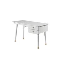 SCHREIBTISCH Kamillah 125x75x60 aus MDF in Satin Weiß - Weiß, Holzwerkstoff (125/60/60cm) - 58aufmkessel