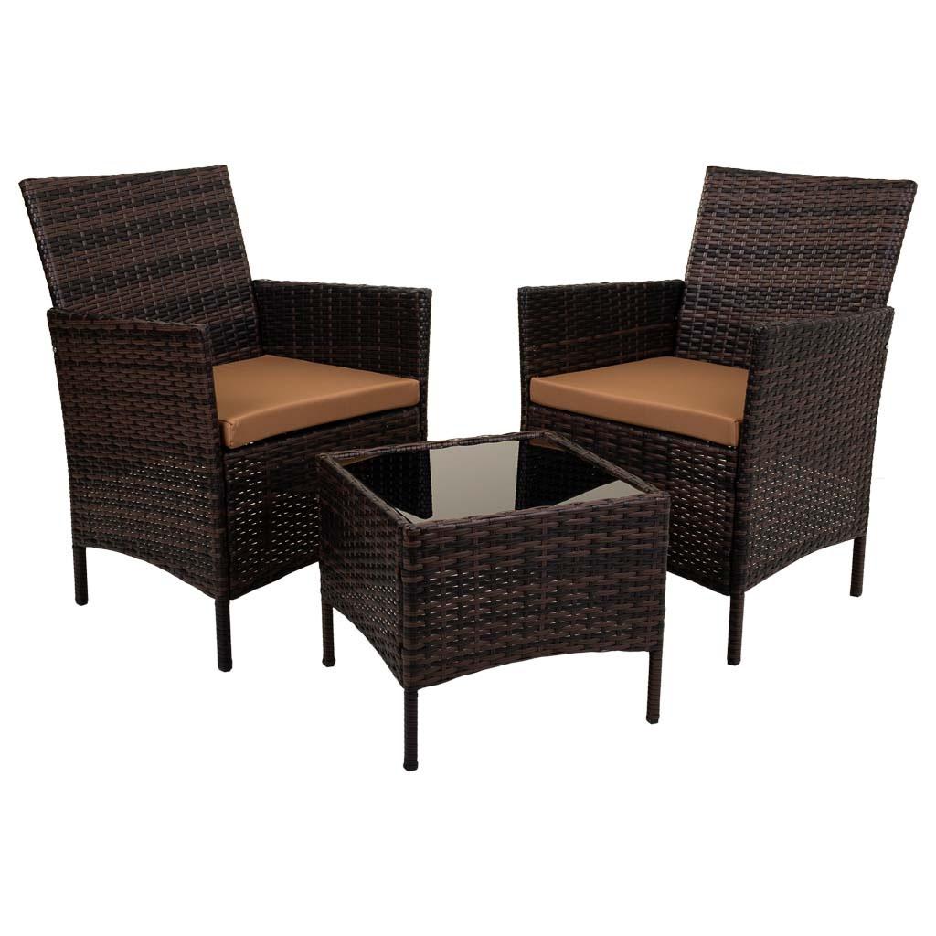 GARTENMÖBEL 3er-Set, braun - Braun, Naturmaterialien - Wanderlust