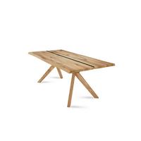 BAUMKANTENTISCH Dannie 1 220x78x100 Massivholztisch Wildeiche geölt - Wildeiche, Holz (220/78/100cm) - 58aufmkessel