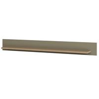 WANDBOARD Salbei grün, Eiche 150 cm, Wandregal skandinavisch - Salbeigrün/Eichefarben, Holzwerkstoff/Metall (150/17/17cm) - Furn.Design