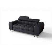 SOFA 2-sitzer Bastien In Stoff Moly - Dunkelblau, Holzwerkstoff/Textil (195/95/97cm) - Fun Möbel