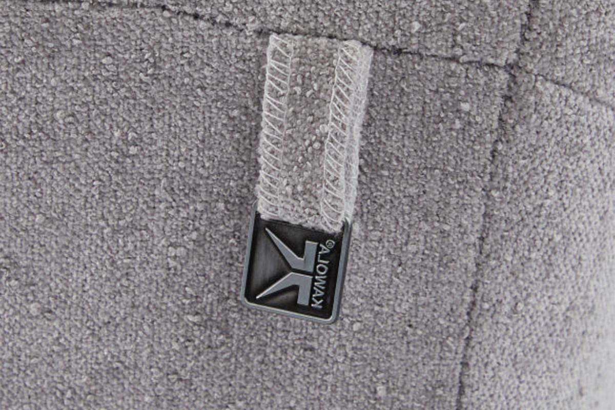 DESIGNSOFA GARBO Grau Webstoff - Schwarz/Grau, Textil/Metall (280/92/158cm) - KAWOLA