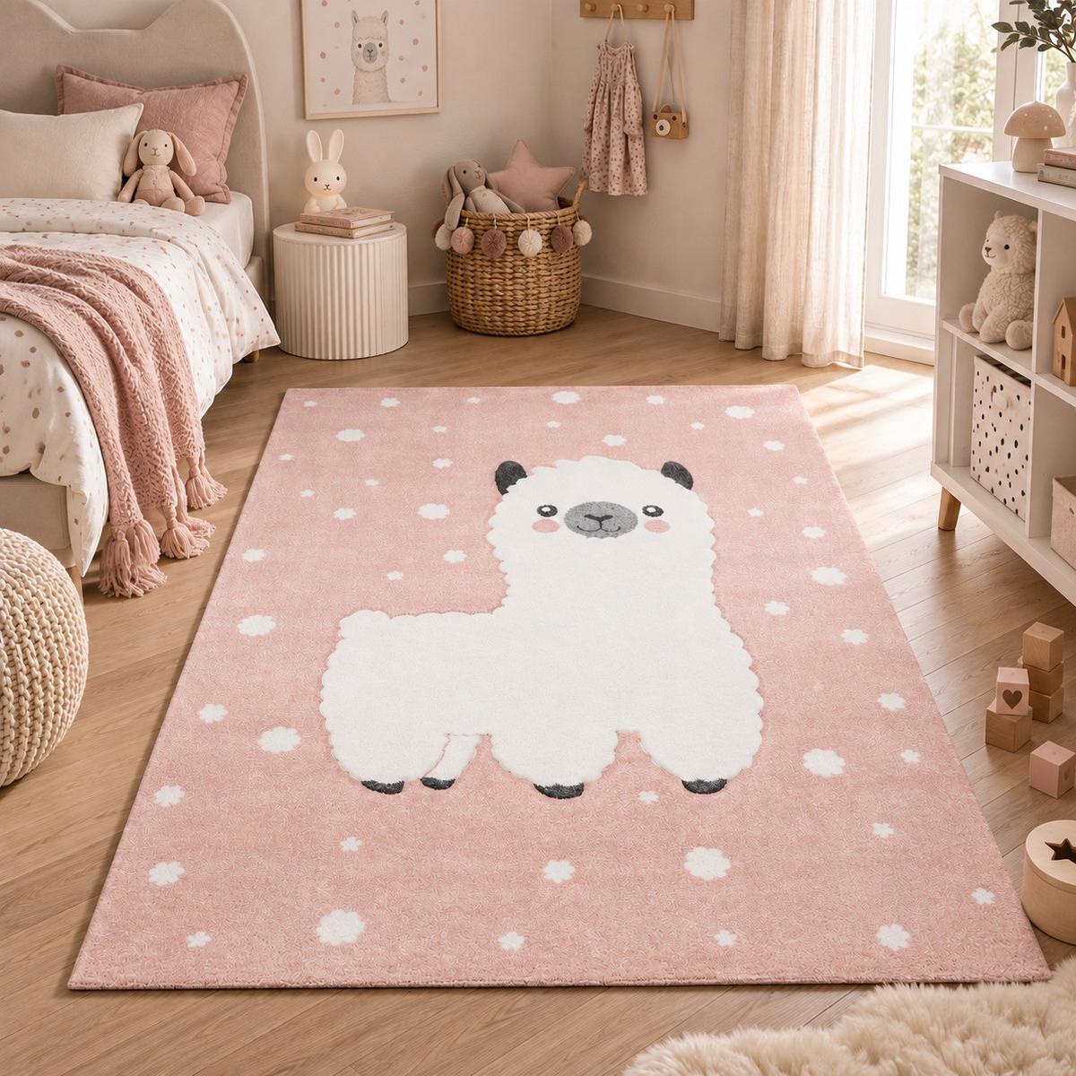 KINDER TEPPICH MAUI KIDS ALPAKA - Rosa, Textil (160/230cm) - Pergamon