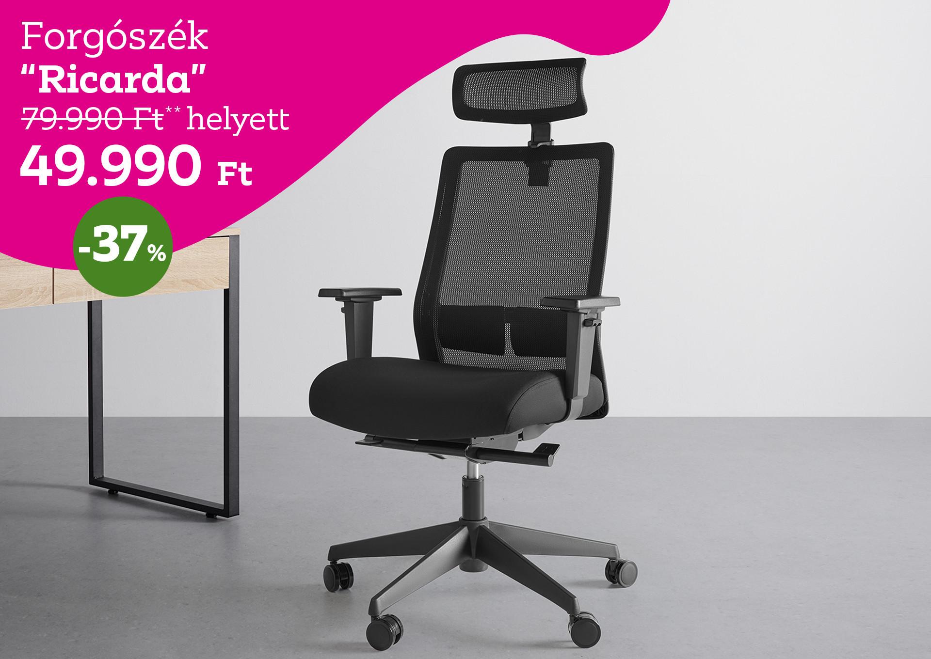 Forgószék RICARDA 79990 Forint helyett 49990 Forint, kedvezmény mértéke 37%