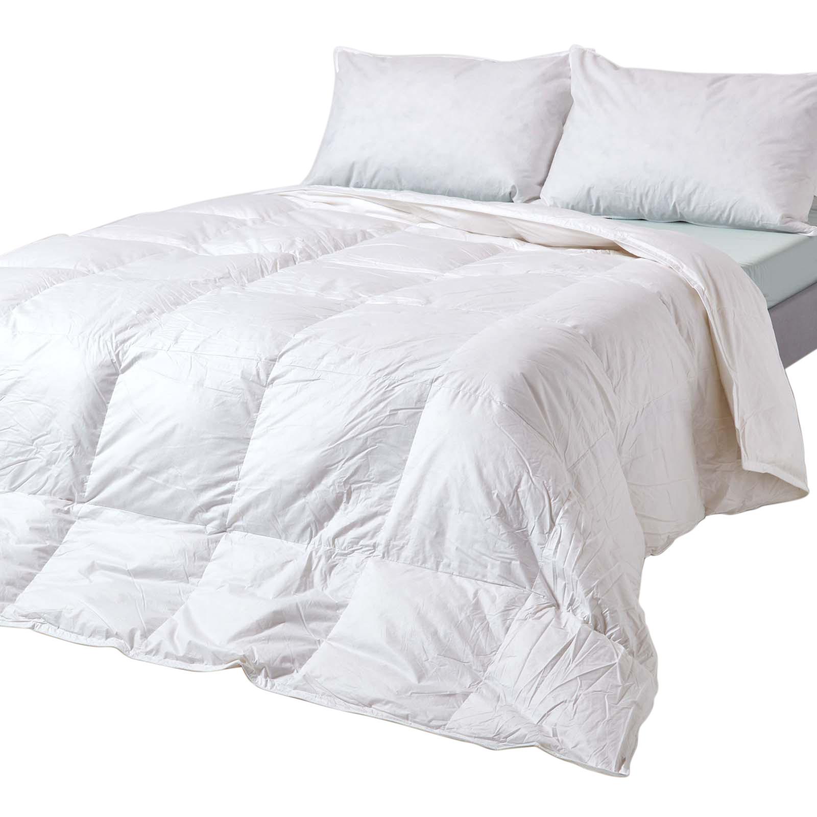 DAUNENDECKE Sommer 150/200 cm, Entendaunen & Federn - Weiß, Textil (150/200cm) - Homescapes