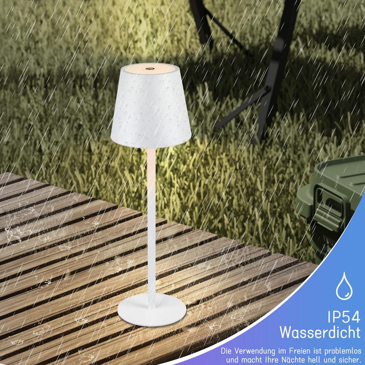 LED-TISCHLEUCHTE Leverkusen 11/11/37.5 cm - Weiß, Metall (11/11/37.5cm) - Nettlife