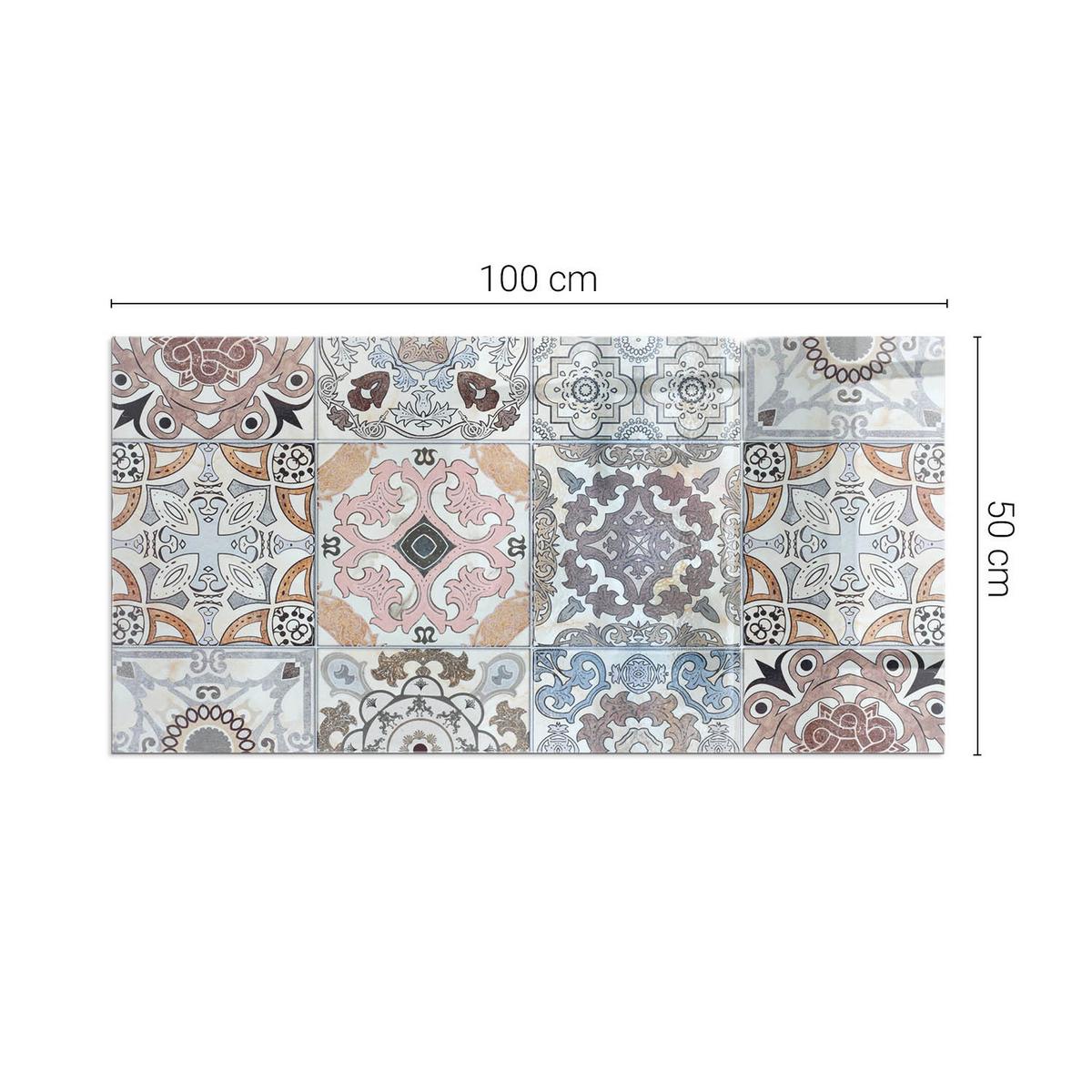 GLASPLATTE für Kamin 100x50 cm - Grau, Glas (100/50/0.4cm) - TULUP