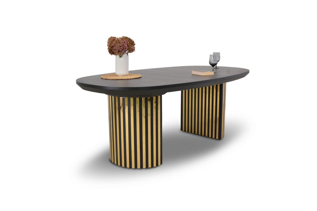 ESSTISCH STILO Ausziehbar 200 - 300 / 110 x 76 cm - Eichefarben/Schwarz, Holz (200/110/76cm) - MASSENO