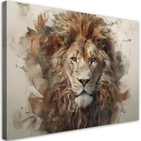 WANDBILD löwe tier afrika - Multicolor, Textil (60/40cm) - Feeby