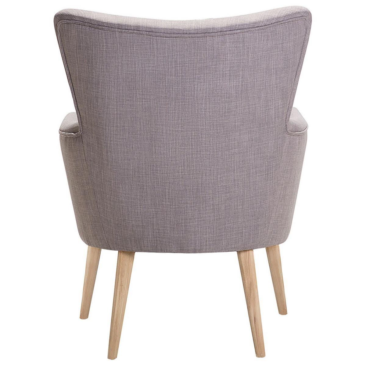 SESSEL Polsterbezug Grau Angen - Grau, Holz/Textil (73/100/75cm) - Beliani