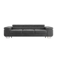 SCHLAFSOFA Lyam 3 Sitzplätze Dunkelgrau - Grau, Textil (275/69/100cm) - Petits-meubles