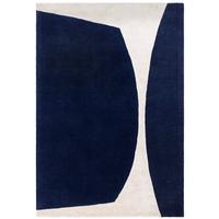 WOLLTEPPICH HULL-Tickton, abstrakt, Dunkelblau, 200 x 300 cm - Blau, Textil (300/200cm) - KADIMA DESIGN