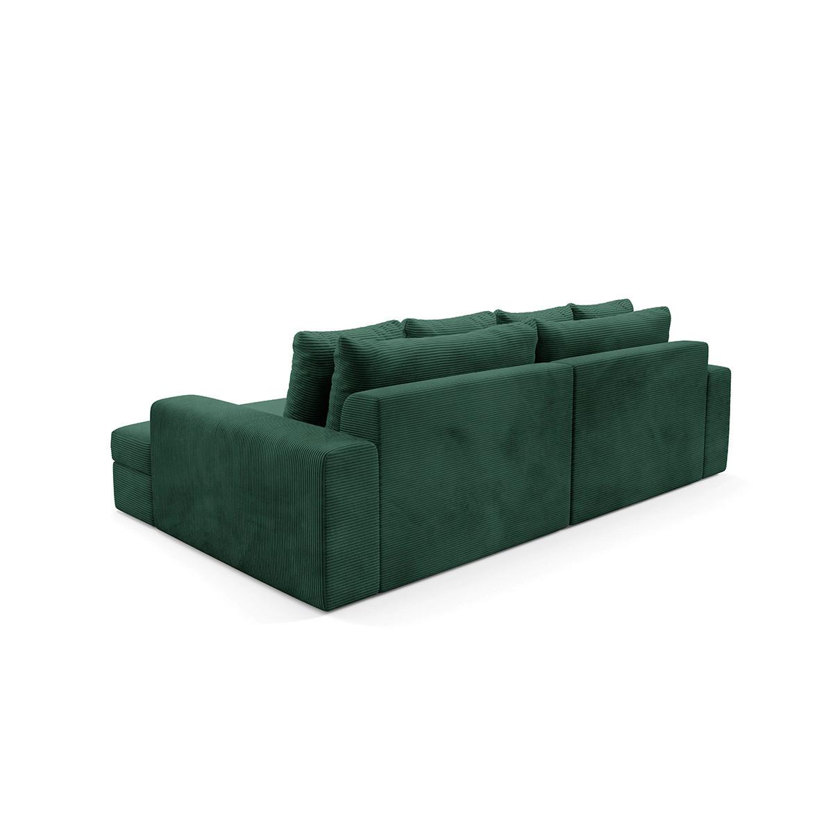 ECKSOFA Paola 3 Sitzplätze Tannengrün - Grün, Holz (272/167cm) - Petits-meubles