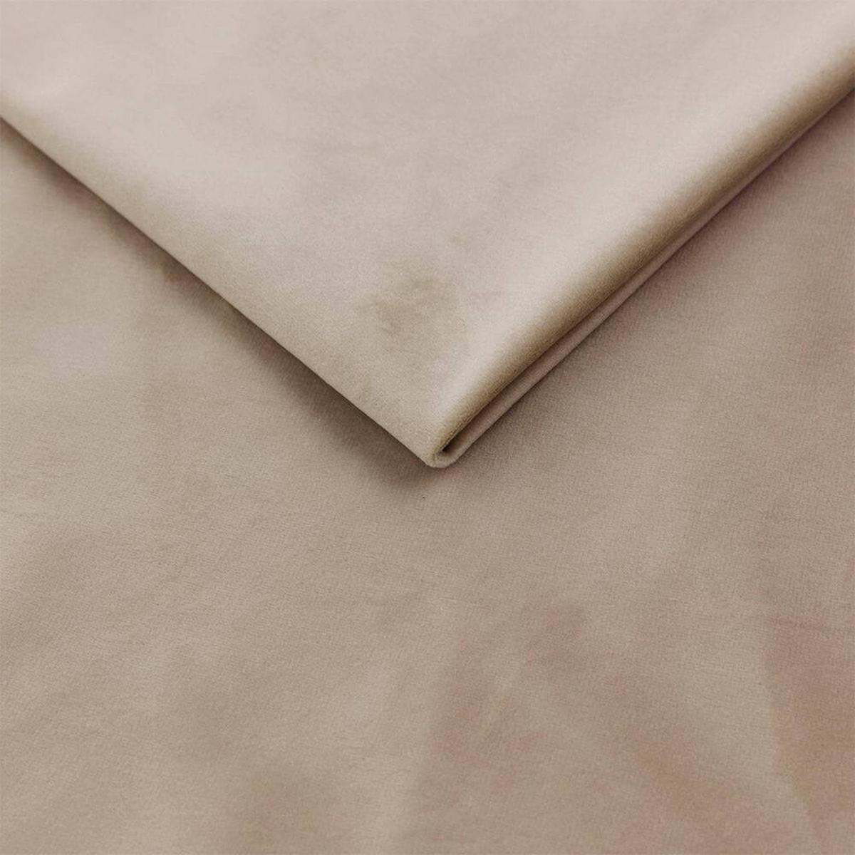 BOXBETT Jodan 140/200 cm Beige im Magic Velvet Stoff - Beige/Schwarz, Holz/Holzwerkstoff (140/200cm) - AltaBeds