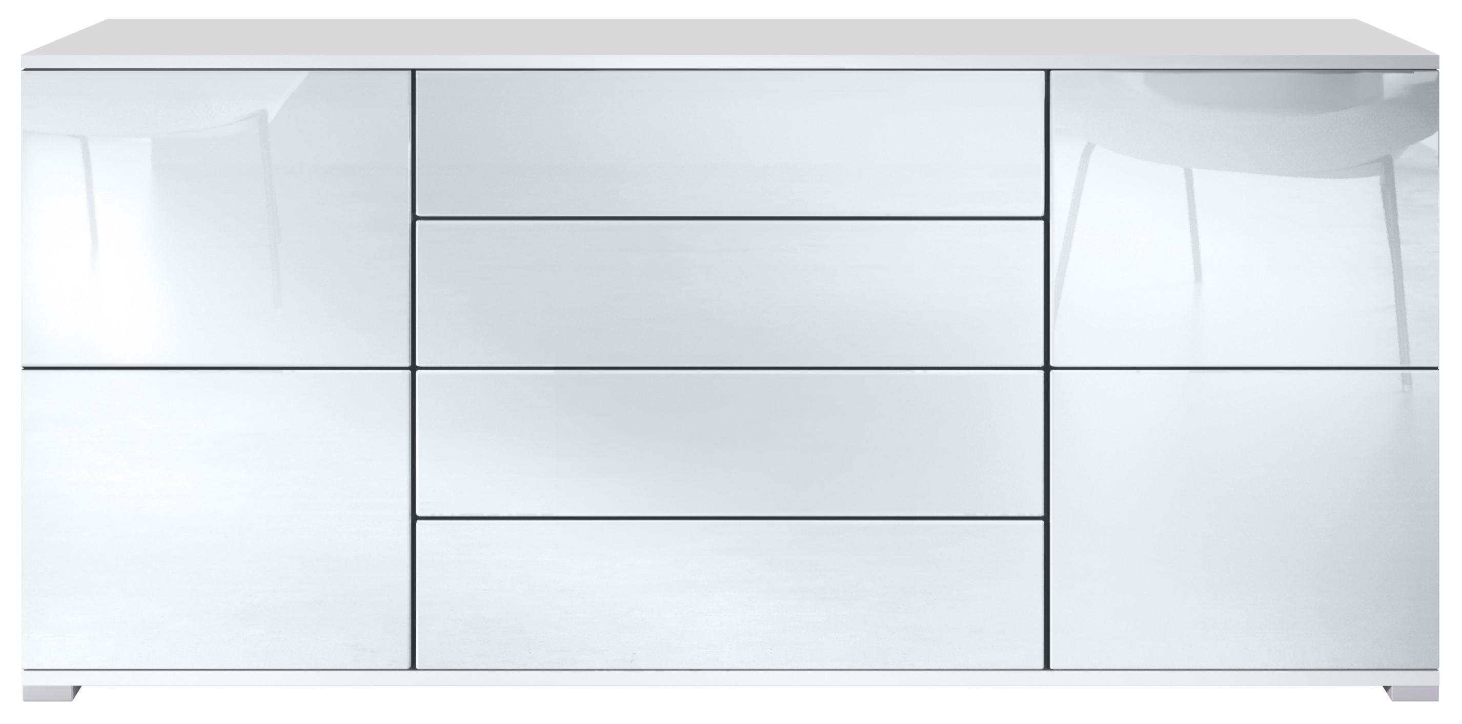 SIDEBOARD Rova Weiß Hochglanz - Weiß Hochglanz, Holzwerkstoff (166.5/75.5/35cm) - Vladon