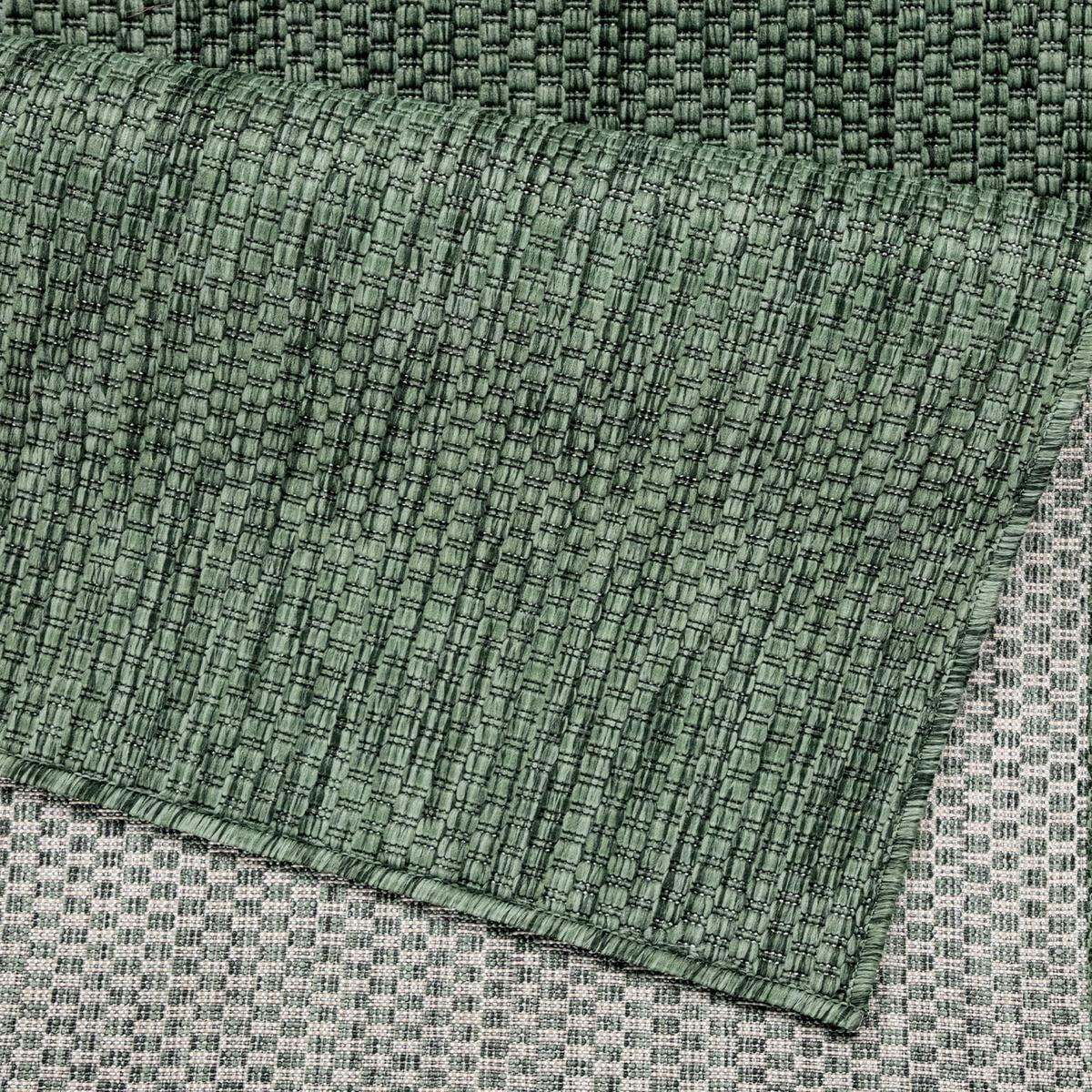 FLACHWEBTEPPICH, einfarbig, aus Polypropylen, Grün, 80 x 150 cm - Grün, Textil (150/80cm) - KADIMA DESIGN