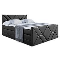 BOXSPRINGBETT BARWA-Z KING - 160x200 - H3/H4 - Schwarz Hochglanz - Schwarz Hochglanz, Holzwerkstoff (160/200cm) - ALTDECOR