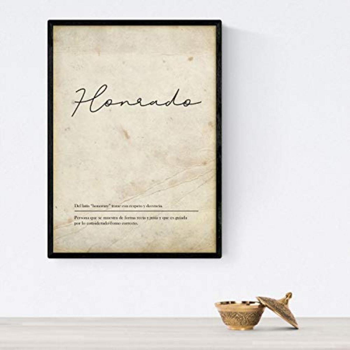 POSTER Set mit 4 Definitionen von meinen Freundc A4 Rahmenlos - Klar, Papier (29.7/3cm) - Nacnic