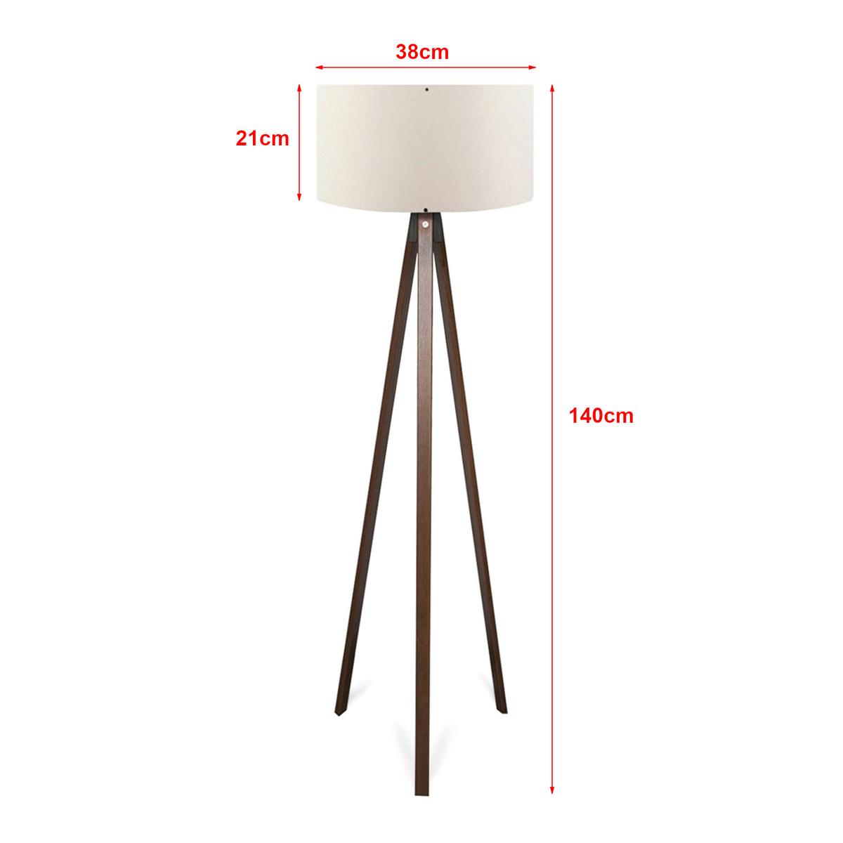 STEHLEUCHTE Newport - Creme, Holzwerkstoff/Textil (38/38/140cm) - lux.pro