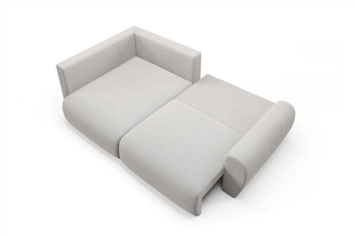 ECKSOFA Galan Mini Mit Schlaffunktion - Hellgrau, Holzwerkstoff/Textil (241/153cm) - Fun Möbel