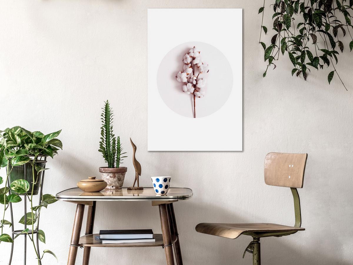 KUNSTDRUCK Rosa 40/60 cm - Pink/Weiß, Textil (40/60cm) - KUNSTLOFT