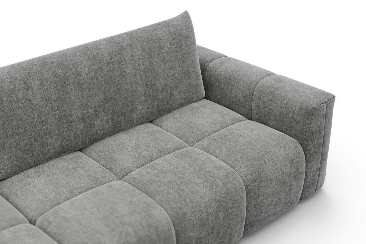 ECKSOFA VERONA 4-Sitzer links, Grau - Schwarz/Grau, Holz/Textil (266/173cm) - Courtois Laville