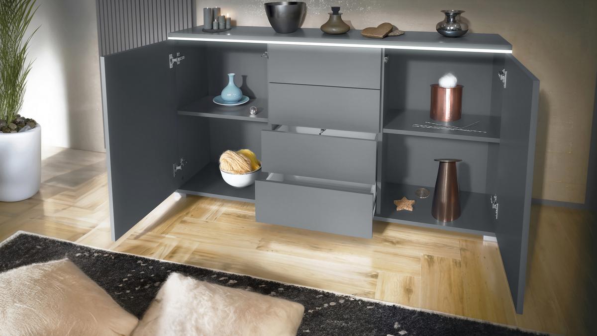 SIDEBOARD Faro Eiche Natur - Eichefarben, Holzwerkstoff (138.5/75.5/35cm) - Vladon