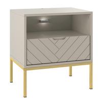 NACHTTISCH Daria Kaschmir - Beige, Holzwerkstoff (53/77/39cm) - Petits-meubles