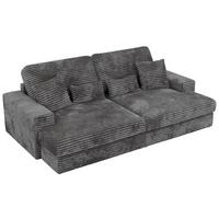 3-SITZER SOFA ANERO - Grau Cord - Schwarz/Grau, Kunststoff/Textil (292/107/163cm) - MKS