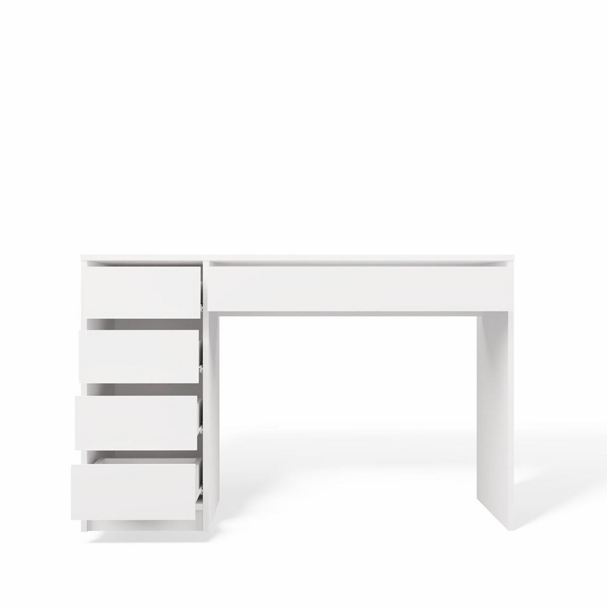 SCHREIBTISCH Weiß 120/77/55 - Weiß, Holzwerkstoff (90/50/77cm) - RAUMHIRSCH FURNITURE