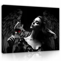 BILDER Abstrakt Frau Engel 100x70 - Multicolor, Holzwerkstoff (100/70cm) - Wallarena