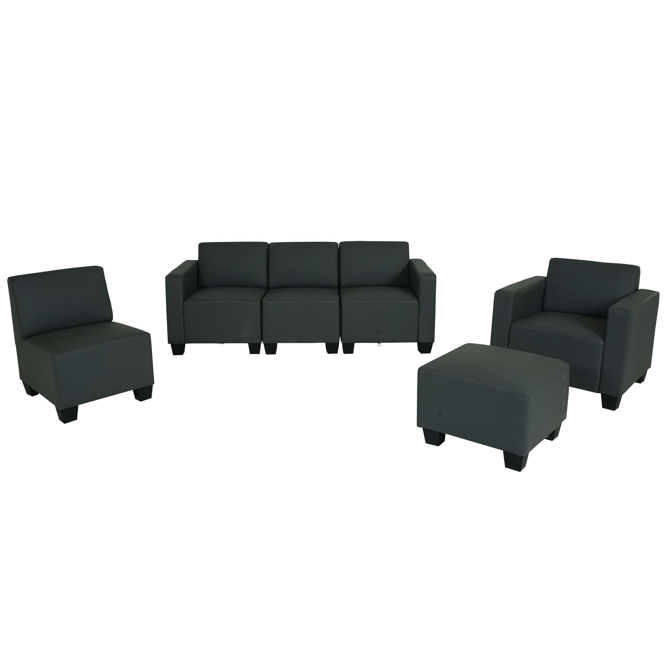 COUCH-GARNITUR Grau - Dunkelgrau/Grau, Textil (193/76/72cm) - MCW