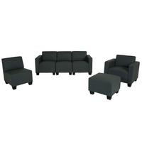 COUCH-GARNITUR Grau - Dunkelgrau/Grau, Textil (193/76/72cm) - MCW