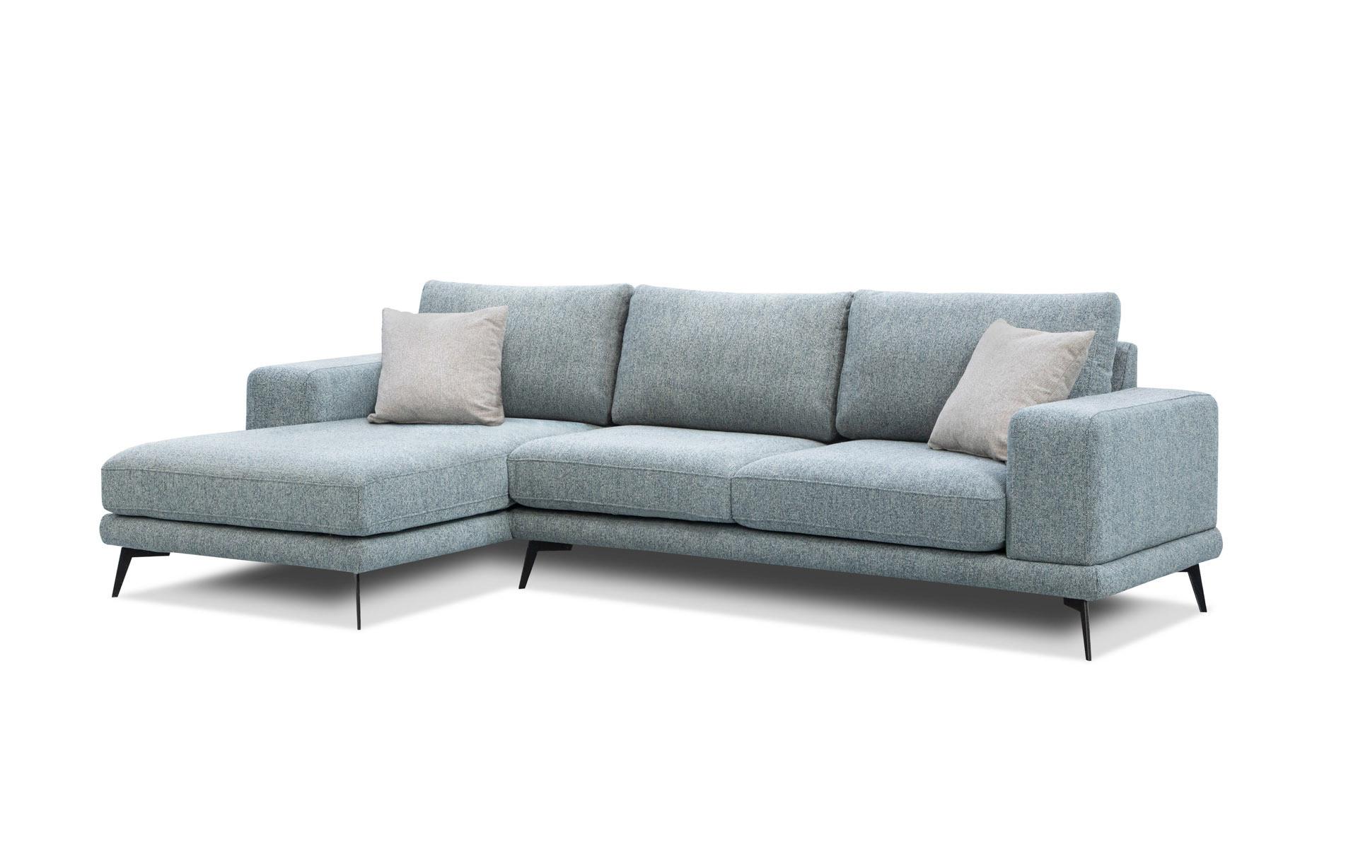 ECKSOFA MEDIOLANE 5-Sitzer, mintgrün - Mintgrün, Holzwerkstoff/Textil (158/282cm) - Wozimo