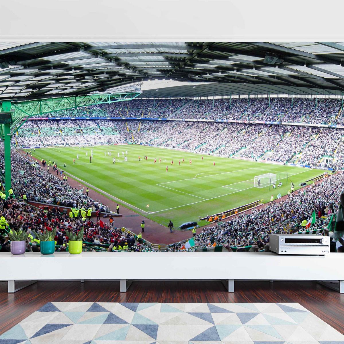 FOTOTAPETE Fußballstadion 288/190 cm - Multicolor, Papier (288/190cm) - Bilderwelten