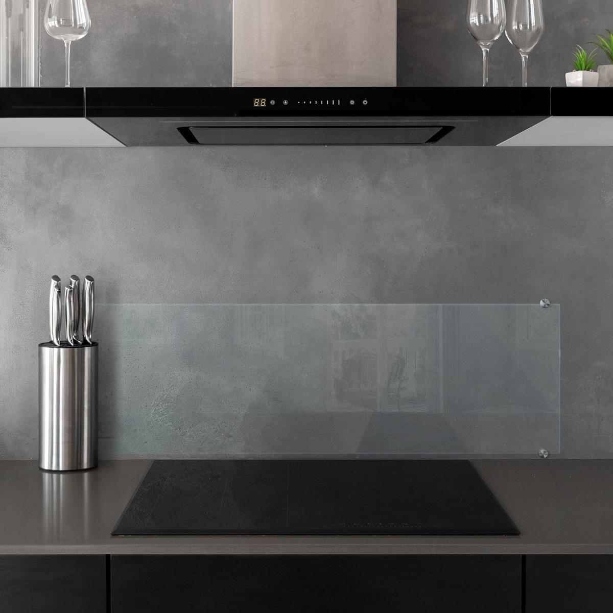 KÜCHENRÜCKWAND – 100x30 cm - Transparent, Glas (100/30/0.4cm) - Wallfluent