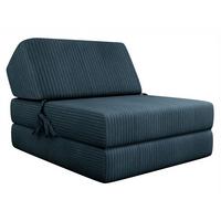KLAPPSOFA Kevin Cord - Blau, Textil (73/58/90cm) - MIRJAN24