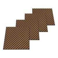 AKUSTIK WANDPANEEL-SET Vang 4-TLG. II - Teakfarben, Holzwerkstoff/Kunststoff (60/60/2.1cm) - NEU.HOLZ