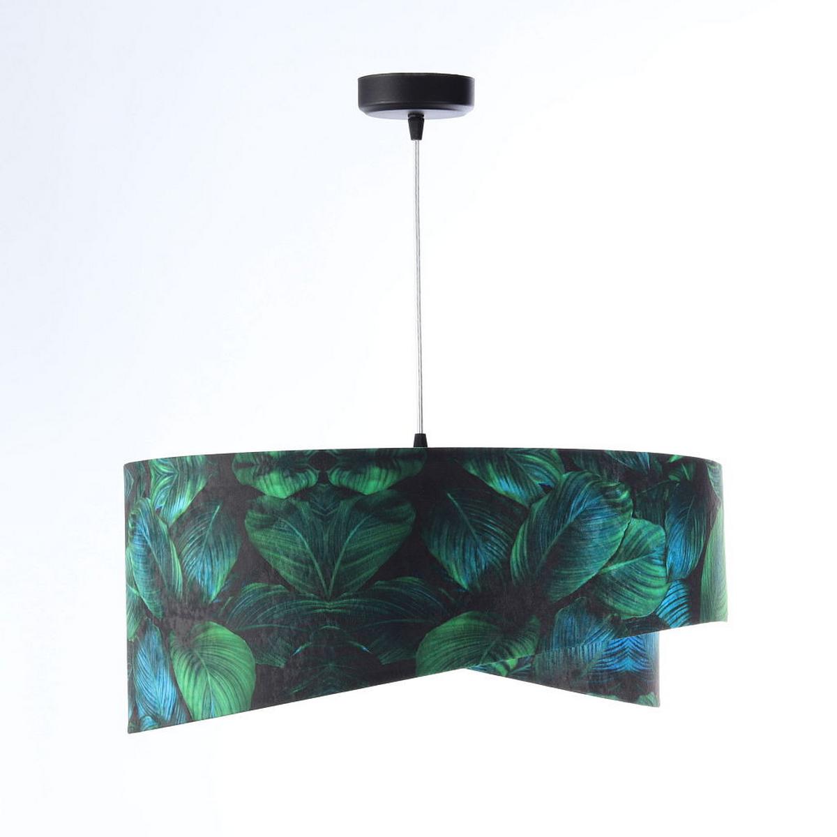 HÄNGELEUCHTE Grün 50/23 cm - Silberfarben, Kunststoff (50/1.3/23cm) - ONZENO