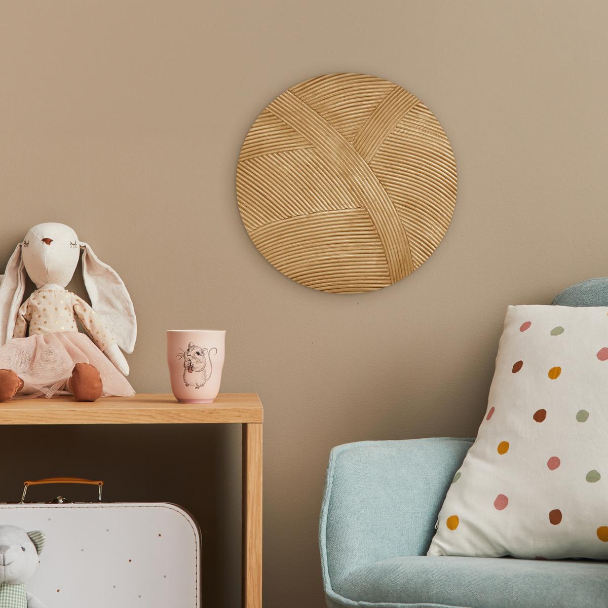 WANDBILD Struktur - Natur - Kunst - Rattan Deko Wohnzimmer 30x30 cm - Naturfarben, Kunststoff (30/30cm) - MuchoWow