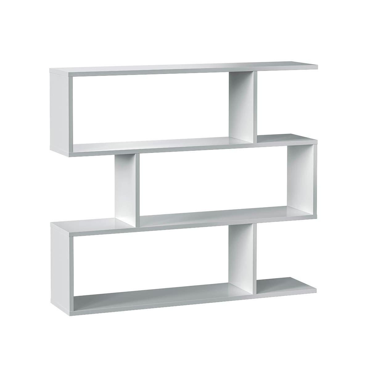 REGAL mit 3 Ebenen L110 cm - Athena - Weiß, Holzwerkstoff (110/97/24cm) - Calicosy
