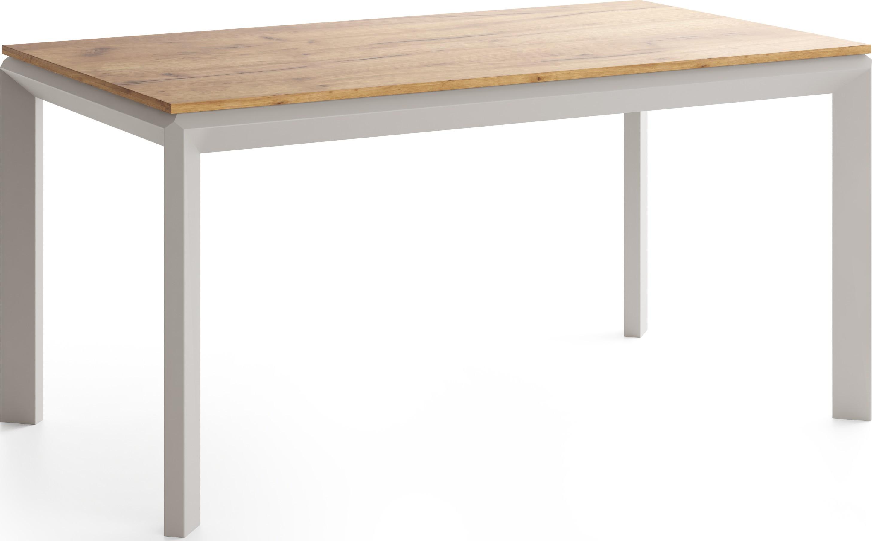 ESSTISCH Elan rechteckig ausziehbar verlängerbar mit Schwarzen Metallbeinen, Eiche Braun 160-250/90/76 cm - Kaschmir/Eiche Wotan, Holzwerkstoff/Metall (90/250/76cm) - WFL GROUP