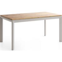 ESSTISCH Elan rechteckig ausziehbar verlängerbar mit Schwarzen Metallbeinen, Eiche Braun 160-250/90/76 cm - Kaschmir/Eiche Wotan, Holzwerkstoff/Metall (90/250/76cm) - WFL GROUP