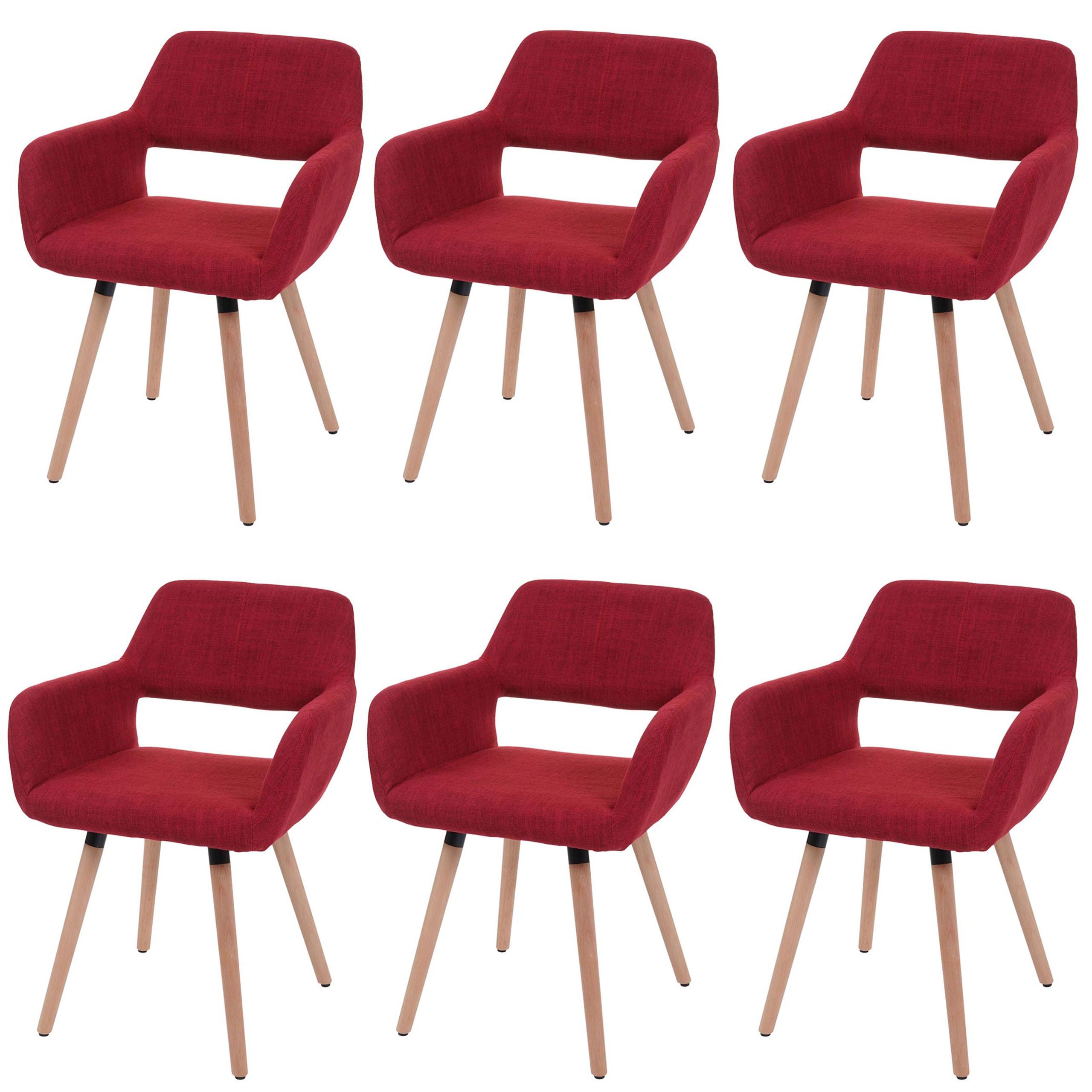 ESSZIMMERSTUHL Purpur 6er-Set - Weinrot/Flieder, Holz (56/78/57cm) - MCW
