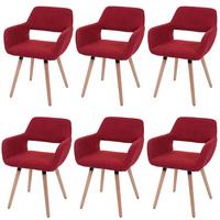 ESSZIMMERSTUHL Purpur 6er-Set - Weinrot/Flieder, Holz (56/78/57cm) - MCW