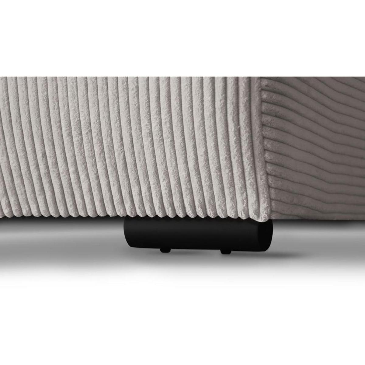 ECKSCHLAFSOFA Benny cappuccino links - Schwarz/Cappuccino, Kunststoff/Textil (271/185cm) - Beautysofa