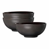 POKE BOWL SCHALEN Merida Anthrazit ø 17,5 cm 3er Set - Anthrazit, Keramik (17.5cm) - Ritzenhoff Breker