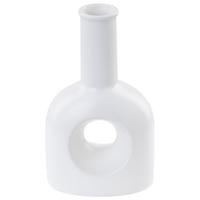 BLUMENVASE Porzellan weiß Thebes - Weiß, Keramik (22cm) - Beliani