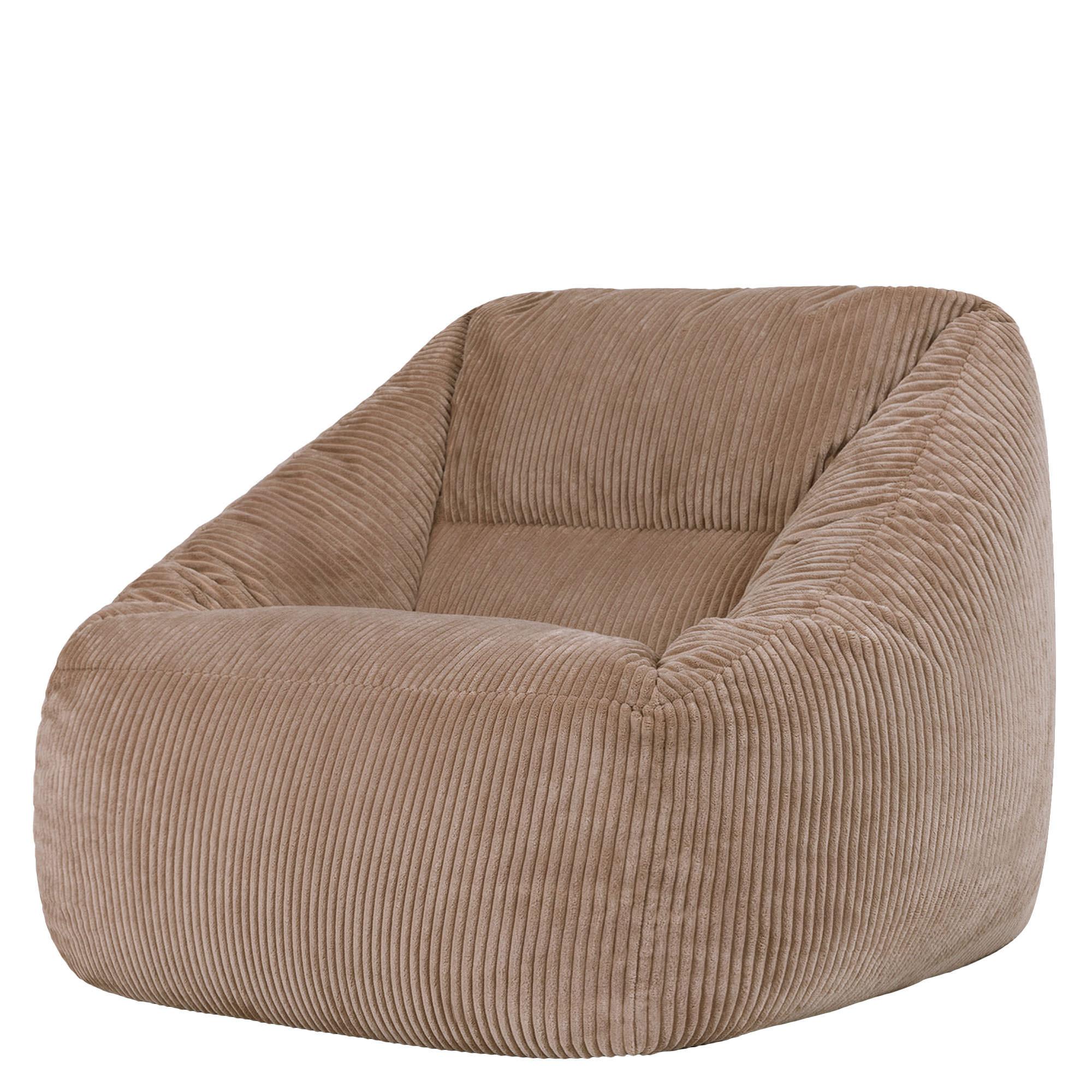 SITZSACK Cord Sessel Natalia - Mokka, Textil (97/73/84cm) - icon